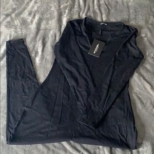 Black cotton jumpsuit